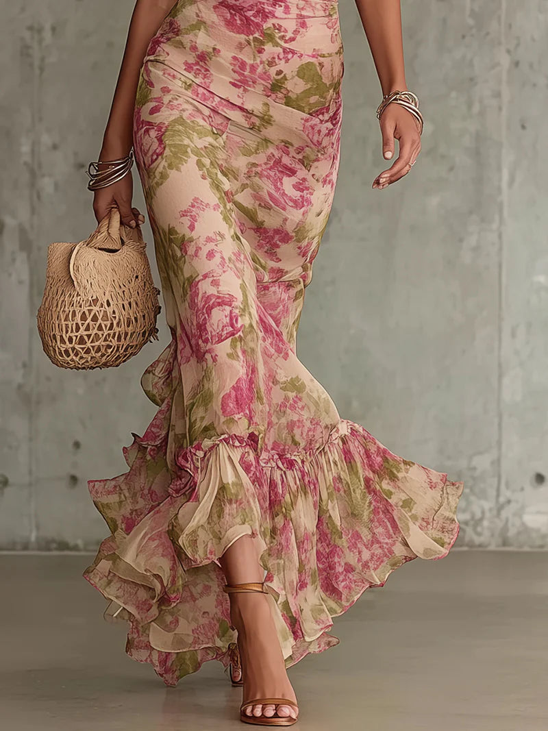 Fiora – Abito Lungo Floreale Elegante