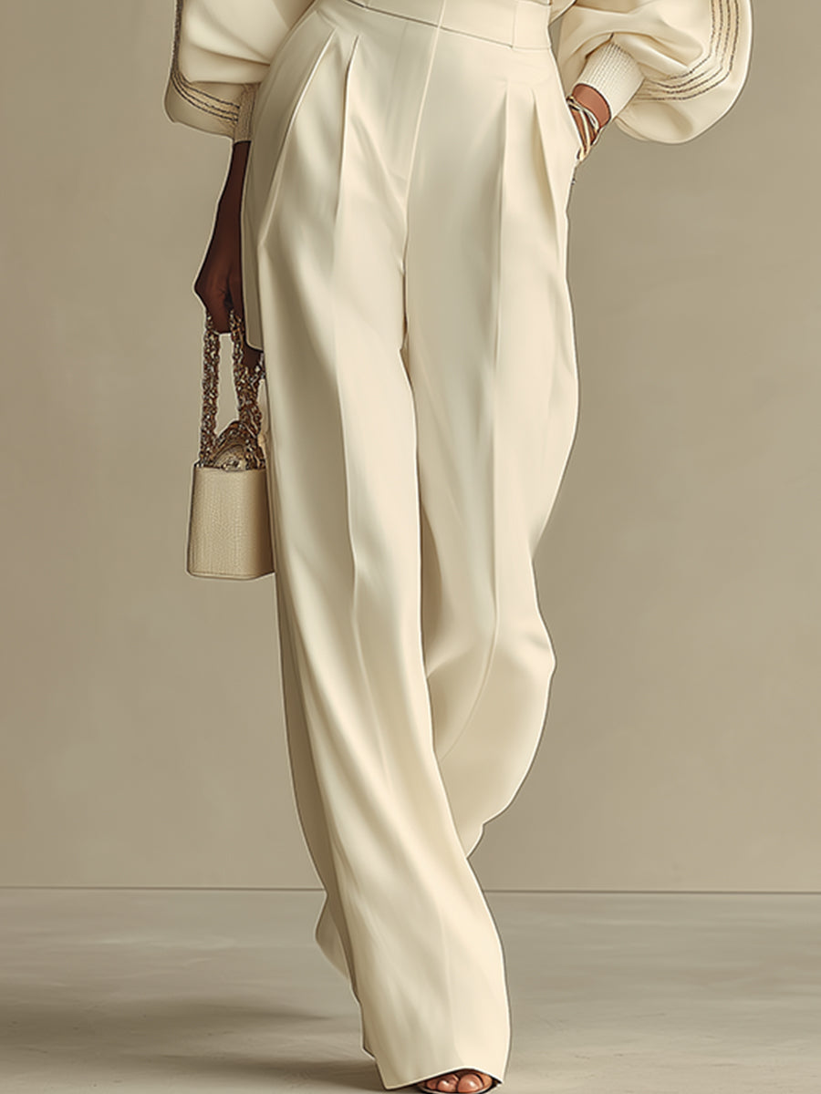 Selena – Completo a righe con pantaloni ampi