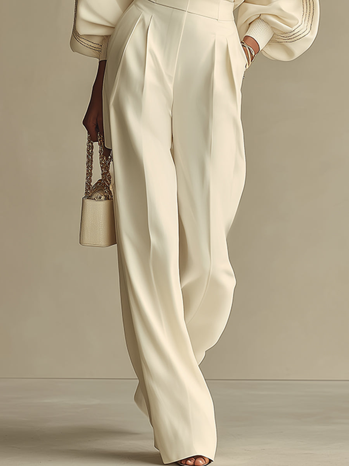 Selena – Completo a righe con pantaloni ampi