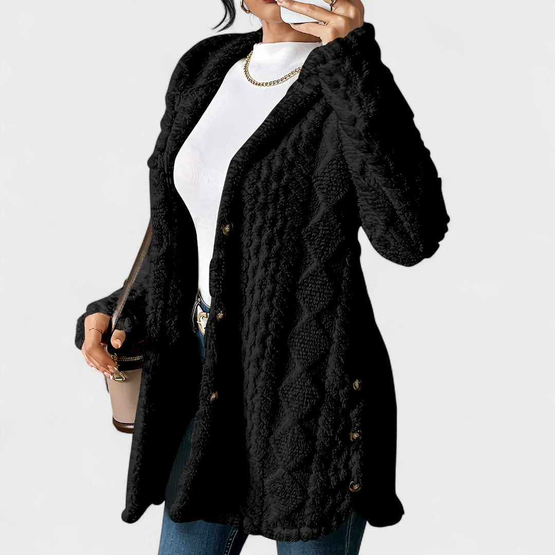 Katerina – Cardigan cappotto con cappuccio caldo