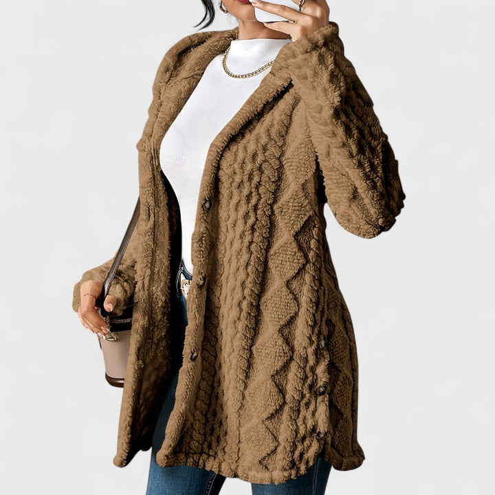 Katerina – Cardigan cappotto con cappuccio caldo