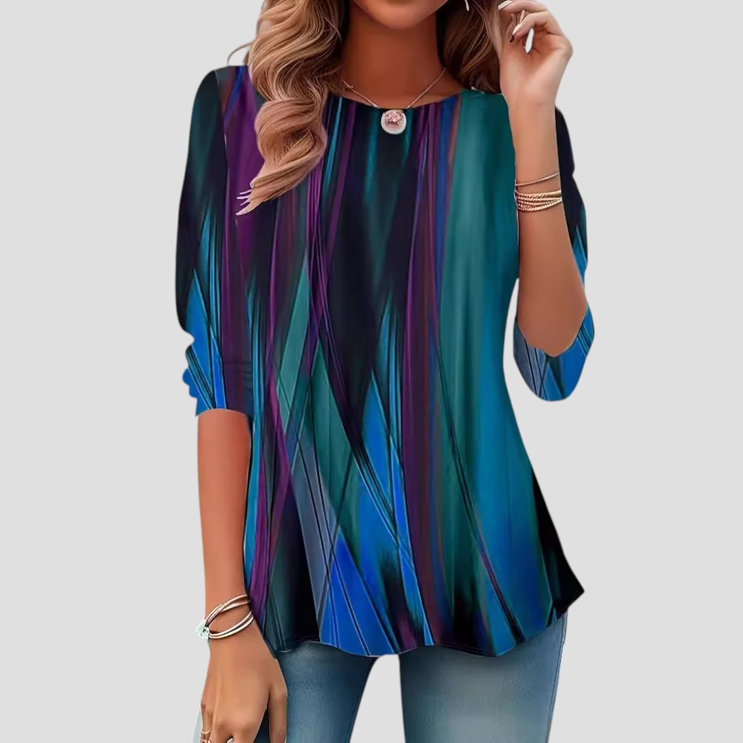 Marta – Abito elegante in chiffon con dettagli floreali