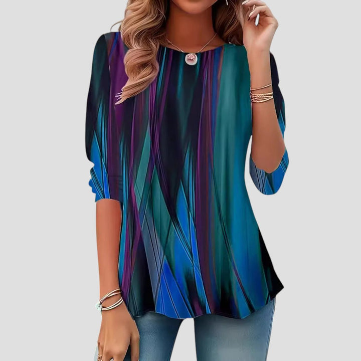 Marta – Abito elegante in chiffon con dettagli floreali