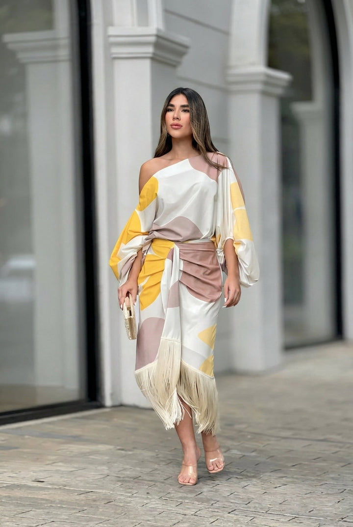 Daniela | Completo di pezzi con frange