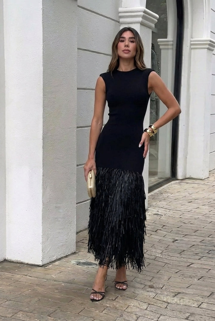 Ana - Vestito Lungo con Frange