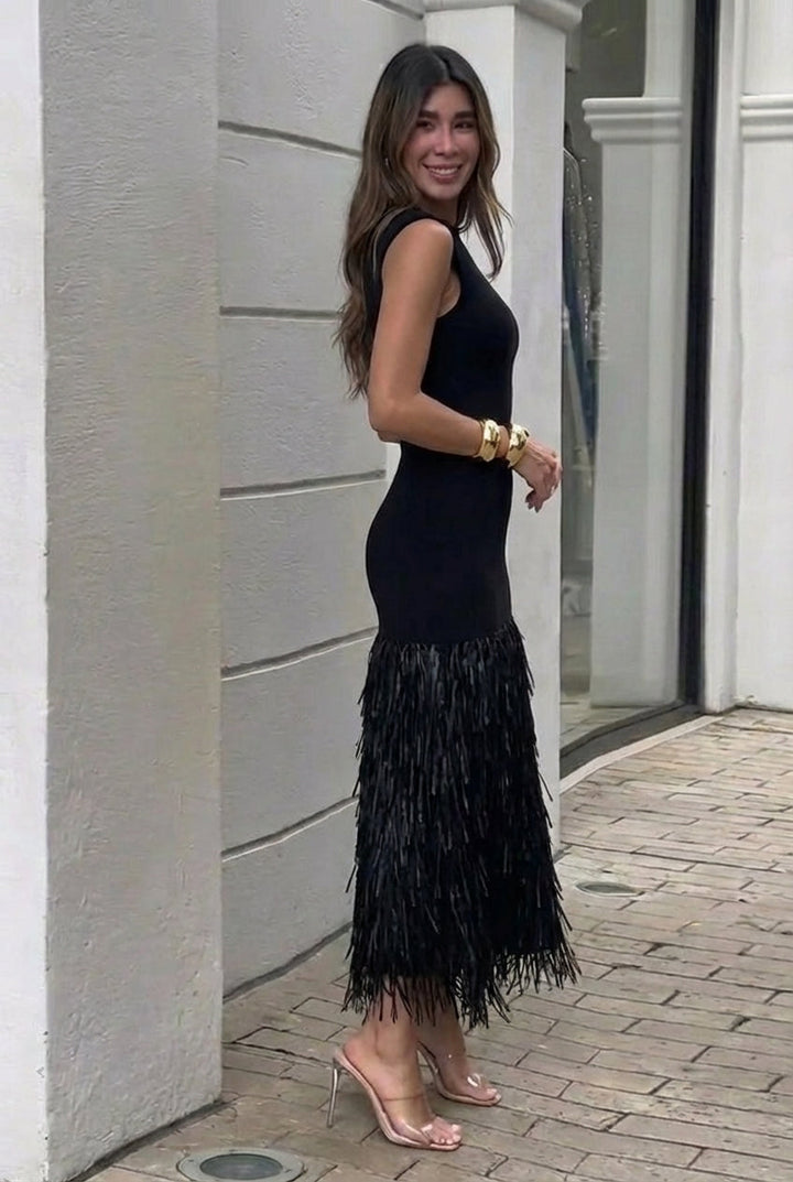 Ana - Vestito Lungo con Frange