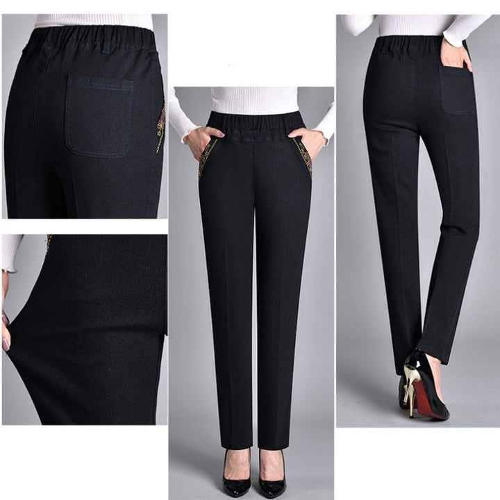 Luna – Jeans da donna con tasche laterali e vita elastica